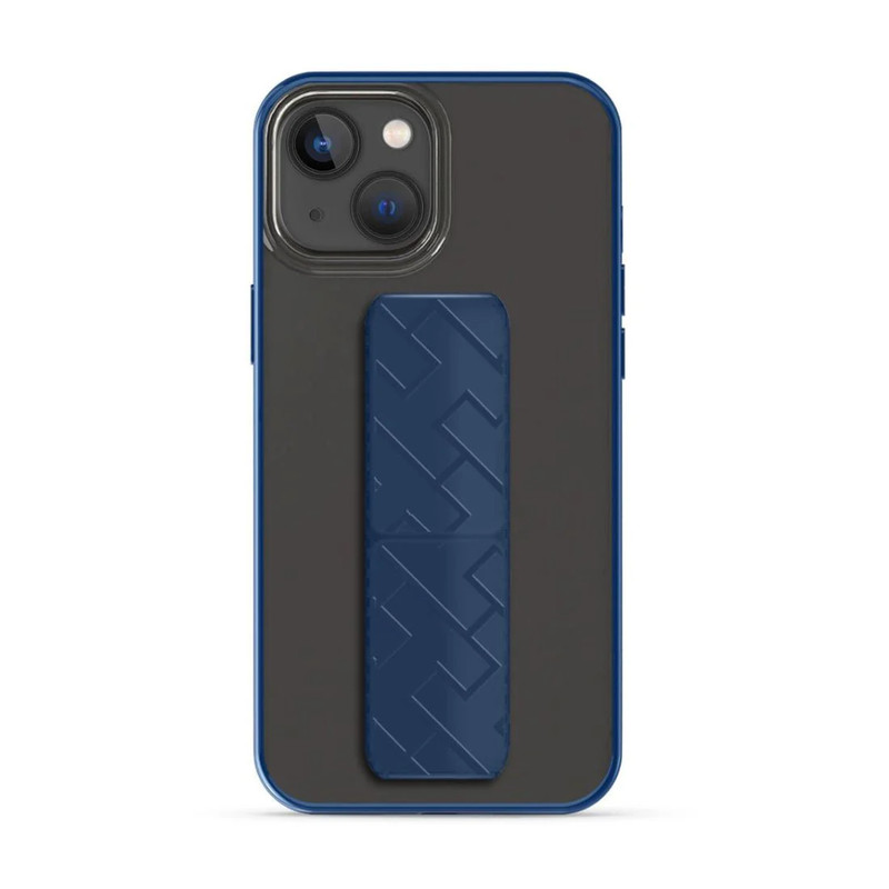 Hyphen Grip Holder Case for iPhone 14 Plus - Blue - حامي هاتف